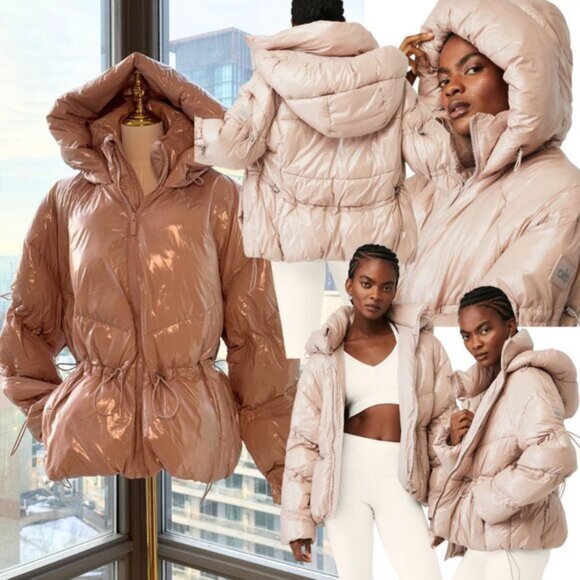 🆕 ALO YOGA 🧿 NWOT Stunner Puffer Jacket, Dusty Rose - Sz L / US 12 - 14 - Picture 1 of 15